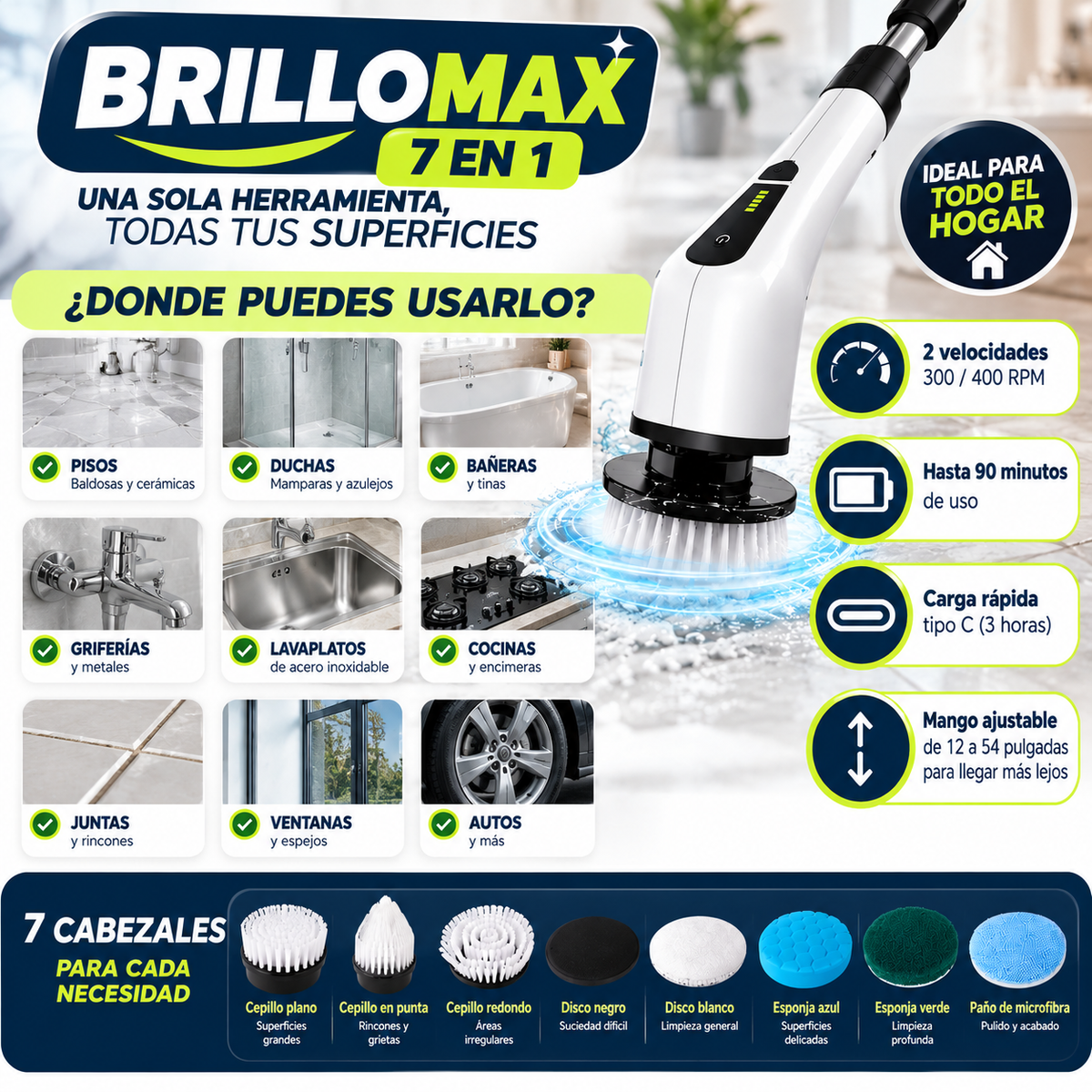 BrilloMax - Ayuda a dejar tus superficies más limpias.